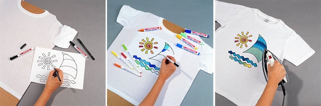 Раскрашиваем футболку маркерами Edding для текстиля